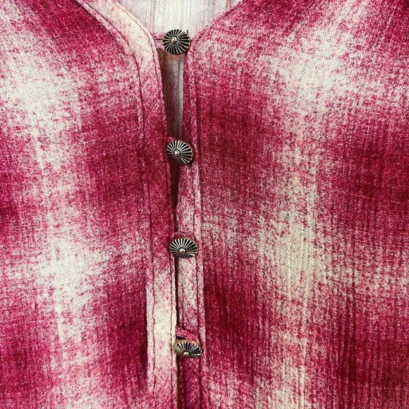 ANTHROPOLOGIE MAEVE Pink/Cream Long Sleeve Peasant Top Size XS - Picture 8 of 9